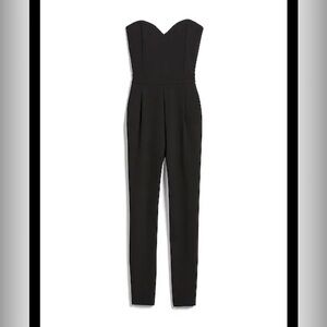 Express Black Sweetheart Neck Jumpsuit